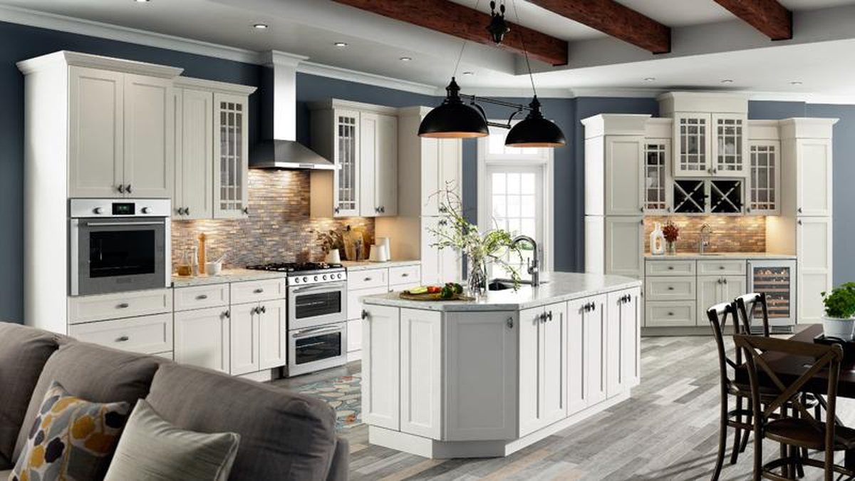 Kitchen cabinetry in Trenton finish