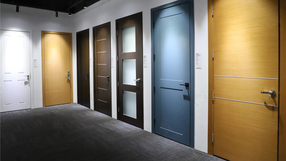 Interior doors in panel, grooved and glazed styles